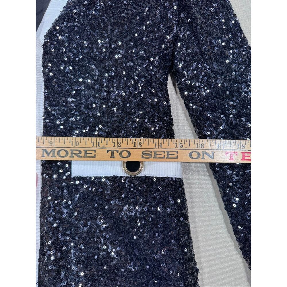 Ronny Kobo Lanalia sequin two-tone V-neck mini dress *note - Picture 9 of 15